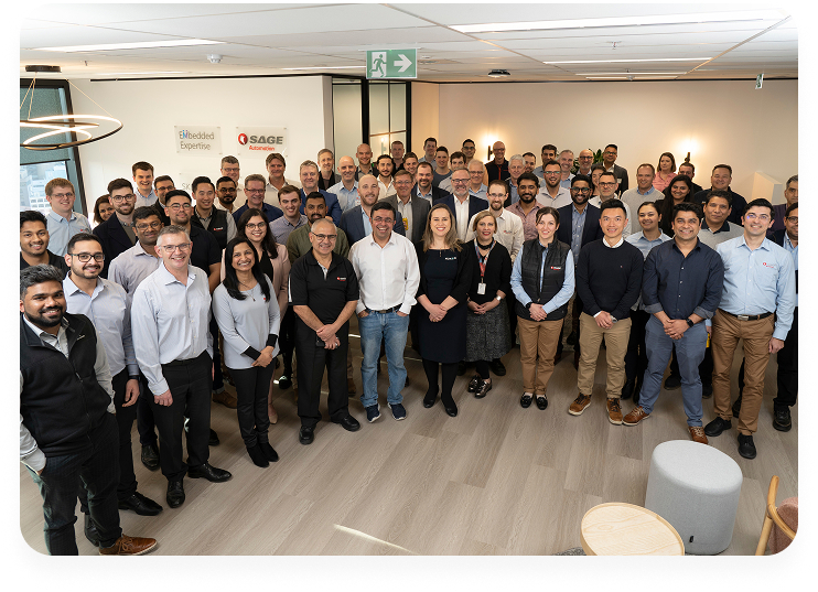 aerial shot of sage team