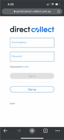 Customer-App-sign-in-interface