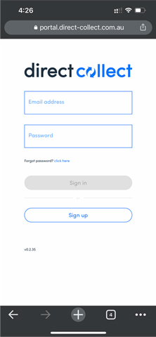 Customer-App-sign-in-interface